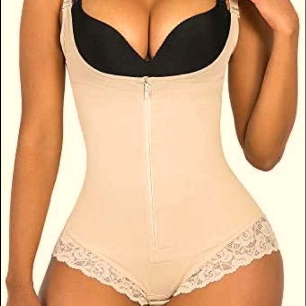 SHAPERX Shapewear Tummy Control Open Bust Bodysuit